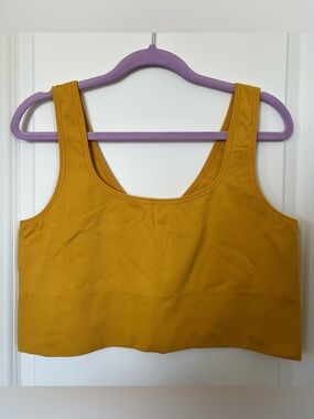 KEYS LETA Athleta Ribbed Crop Tank in Golden Yellow